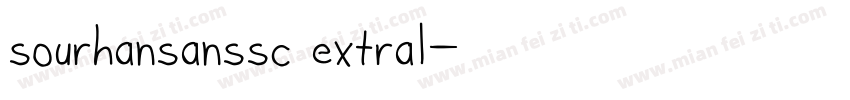 sourhansanssc extral字体转换